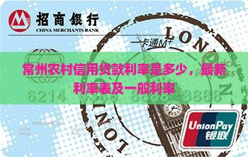 常州农村信用贷款利率