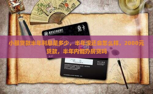 小额贷款半年利息