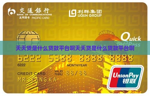 天天贷是什么贷款平台啊