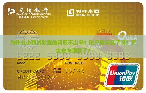 为什么小额贷款里的钱取不出来？账户被冻结了吗？资金去向哪里了？