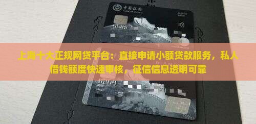 上海十大正规网贷平台：直接申请小额贷款服务，私人借钱额度快速审核，征信信息透明可靠