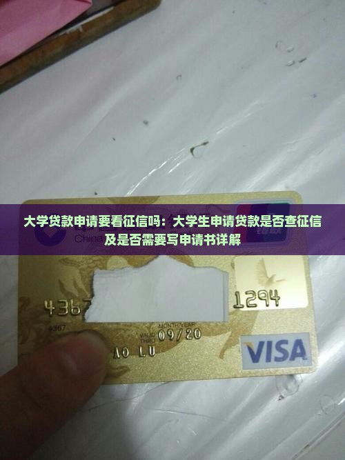 大学贷款申请要看征信吗：大学生申请贷款是否查征信及是否需要写申请书详解