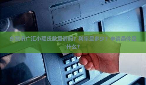 东莞市广汇小额贷款靠谱吗？利率是多少？申请条件是什么？