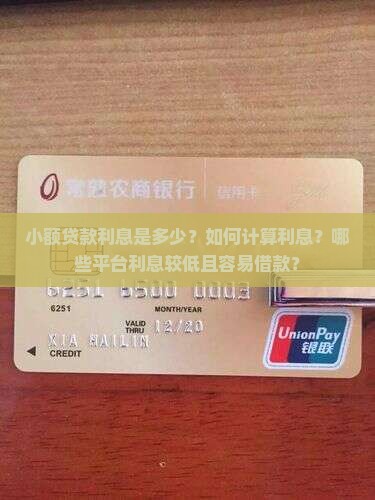 小额贷款利息是多少？如何计算利息？哪些平台利息较低且容易借款？