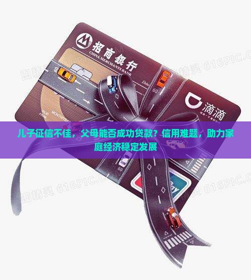 儿子征信不佳，父母能否成功贷款？信用难题，助力家庭经济稳定发展