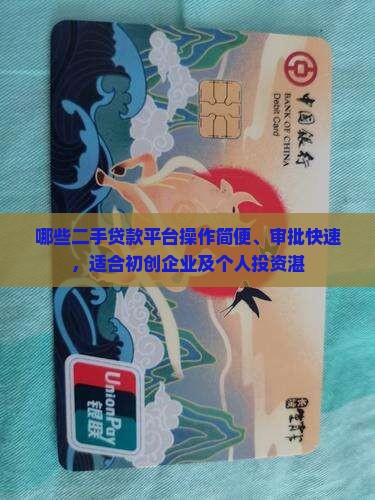 哪些二手贷款平台操作简便、审批快速，适合初创企业及个人投资湛