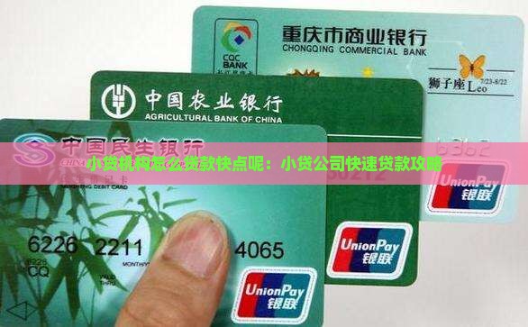 小贷机构怎么贷款快点呢：小贷公司快速贷款攻略