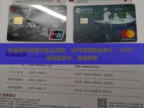 农业银行信用卡怎么贷款