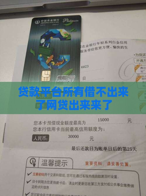 各大贷款平台借不了