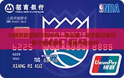 小额贷款算银行流水吗