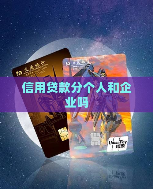 信用贷款分个人和企业吗