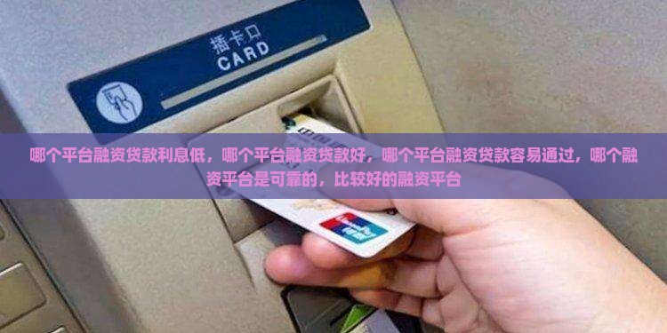 哪个平台融资贷款