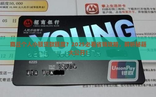 商丘个人小额贷款额度
