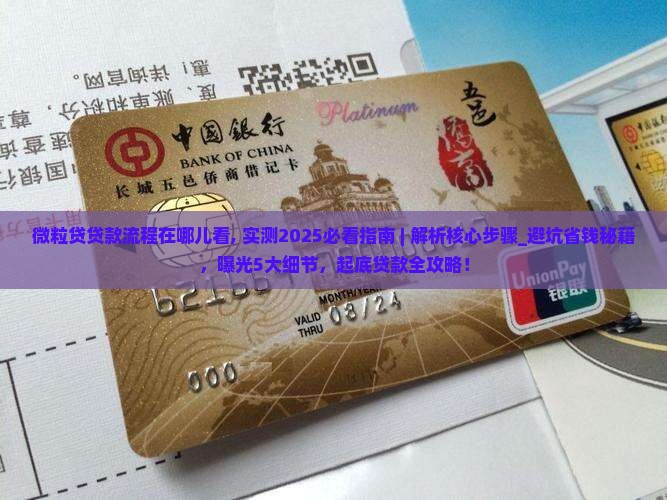 微粒贷贷款流程在哪儿看