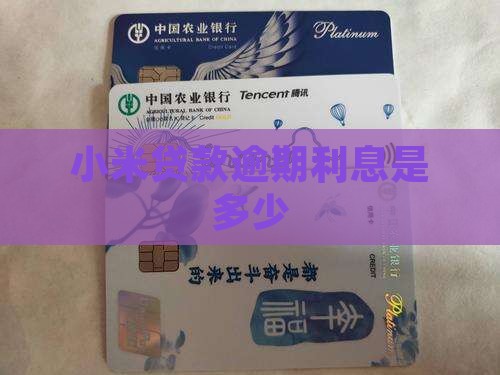 小米贷款逾期利息是多少