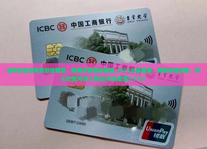信用社的信用贷款啥意思