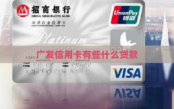 广发信用卡有些什么贷款