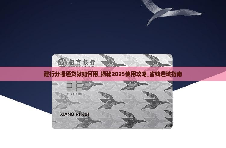建行分期通贷款如何用