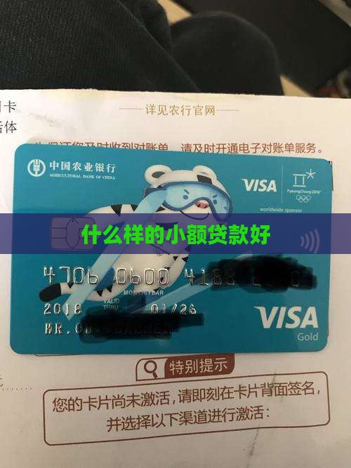 什么样的小额贷款好