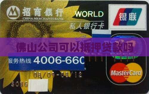 佛山公司可以抵押贷款吗
