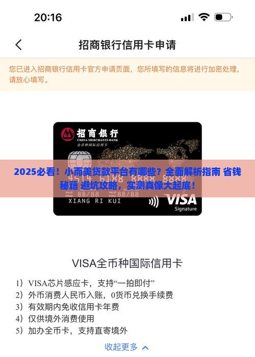 小而美贷款平台有哪些