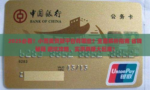 小而美贷款平台有哪些