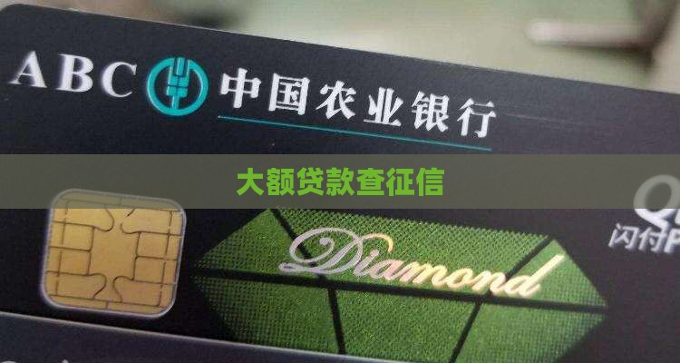大额贷款查征信