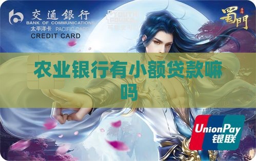 农业银行有小额贷款嘛吗