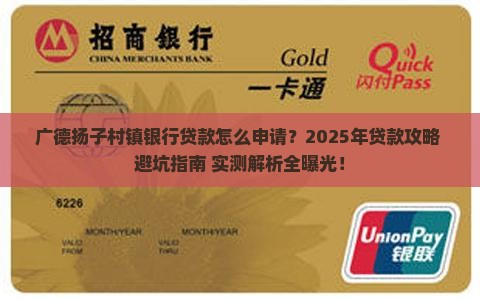 广德扬子村镇银行贷款