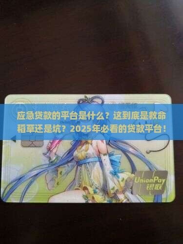 应急贷款的平台是什么
