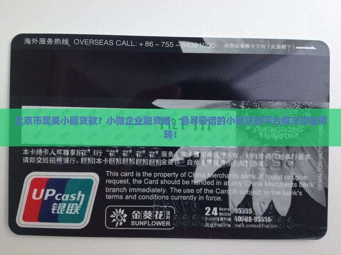北京市奥美小额贷款？小微企业融资难，急寻靠谱的小额贷款平台解决资金周转！