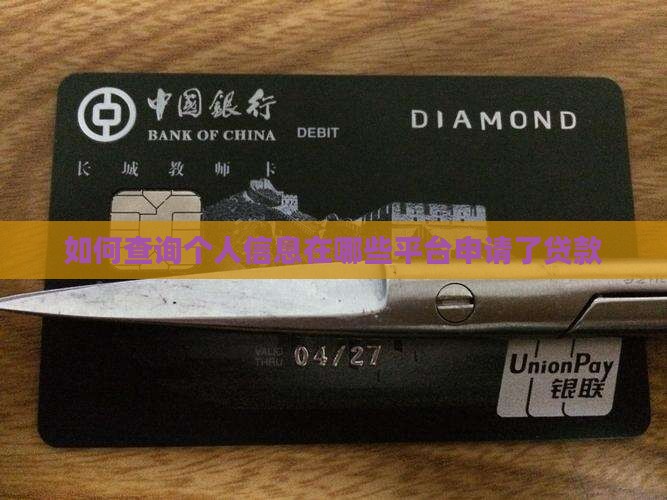 如何查询个人信息在哪些平台申请了贷款