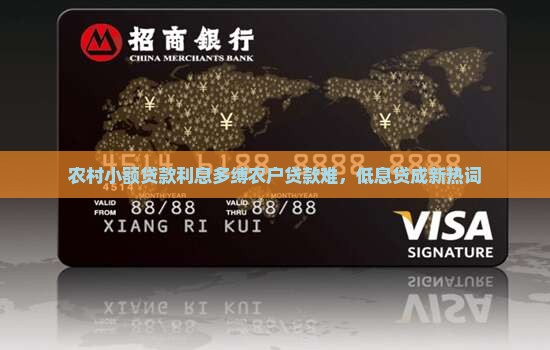 农村小额贷款利息多缚农户贷款难，低息贷成新热词