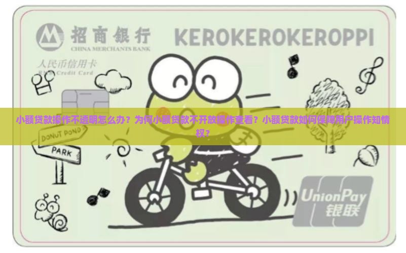 小额贷款操作不透明怎么办？为何小额贷款不开放操作查看？小额贷款如何保障用户操作知情权？