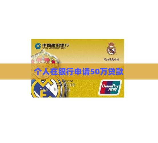 个人在银行申请50万贷款