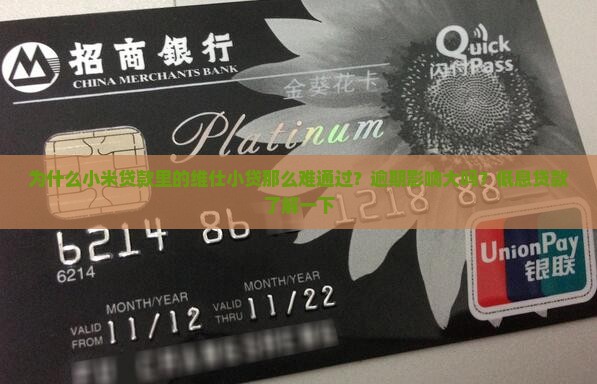 为什么小米贷款里的维仕小贷那么难通过？逾期影响大吗？低息贷款了解一下