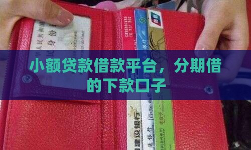 好借的小额分期贷款