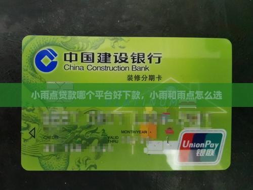 小雨点贷款哪个平台好下款