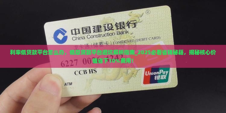 利率低贷款平台怎么办
