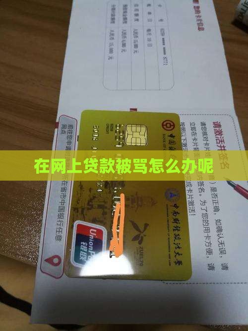在网上贷款被骂怎么办呢