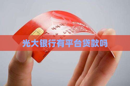 光大银行有平台贷款吗