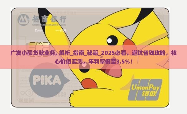 广发小额贷款业务