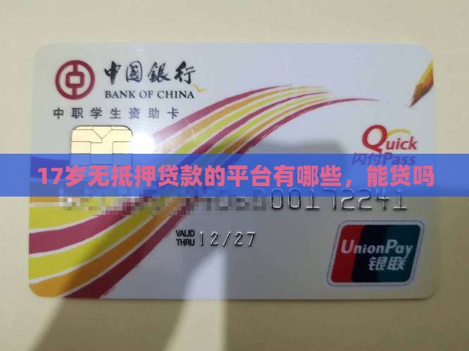 17岁无抵押贷款的平台