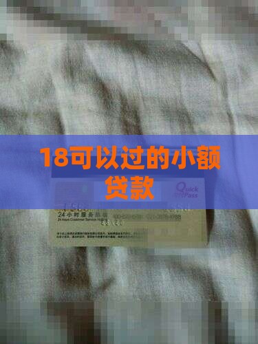 18可以过的小额贷款 18可以过的小额贷款