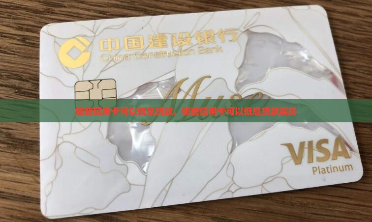 哪些信用卡可以低息贷款