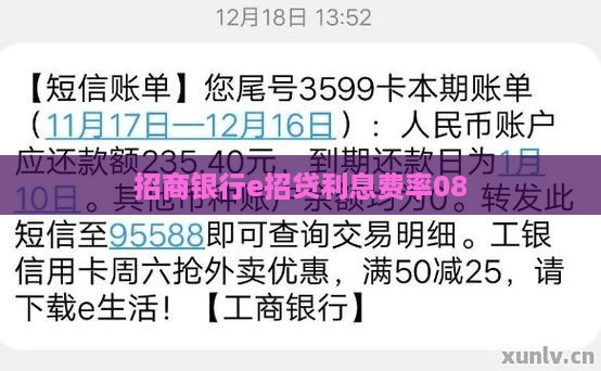 招商银行e招贷贷款费率08