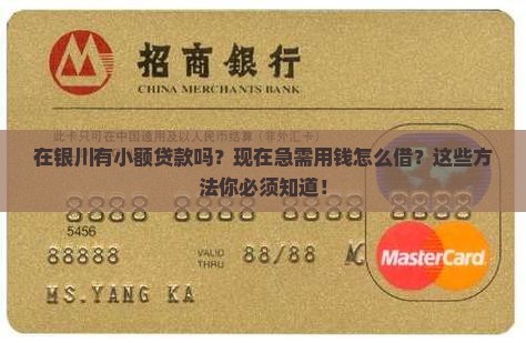 在银川有小额贷款吗现在