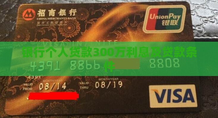 银行个人贷款300万利息及贷款条件