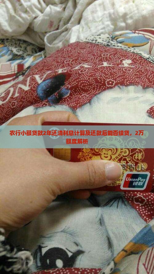 农行小额贷款2年还清利息计算及还款后能否续贷，2万额度解析