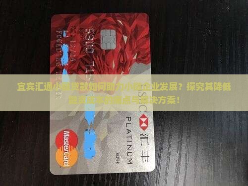 宜宾汇通小额贷款如何助力小微企业发展？探究其降低融资成本的痛点与解决方案！